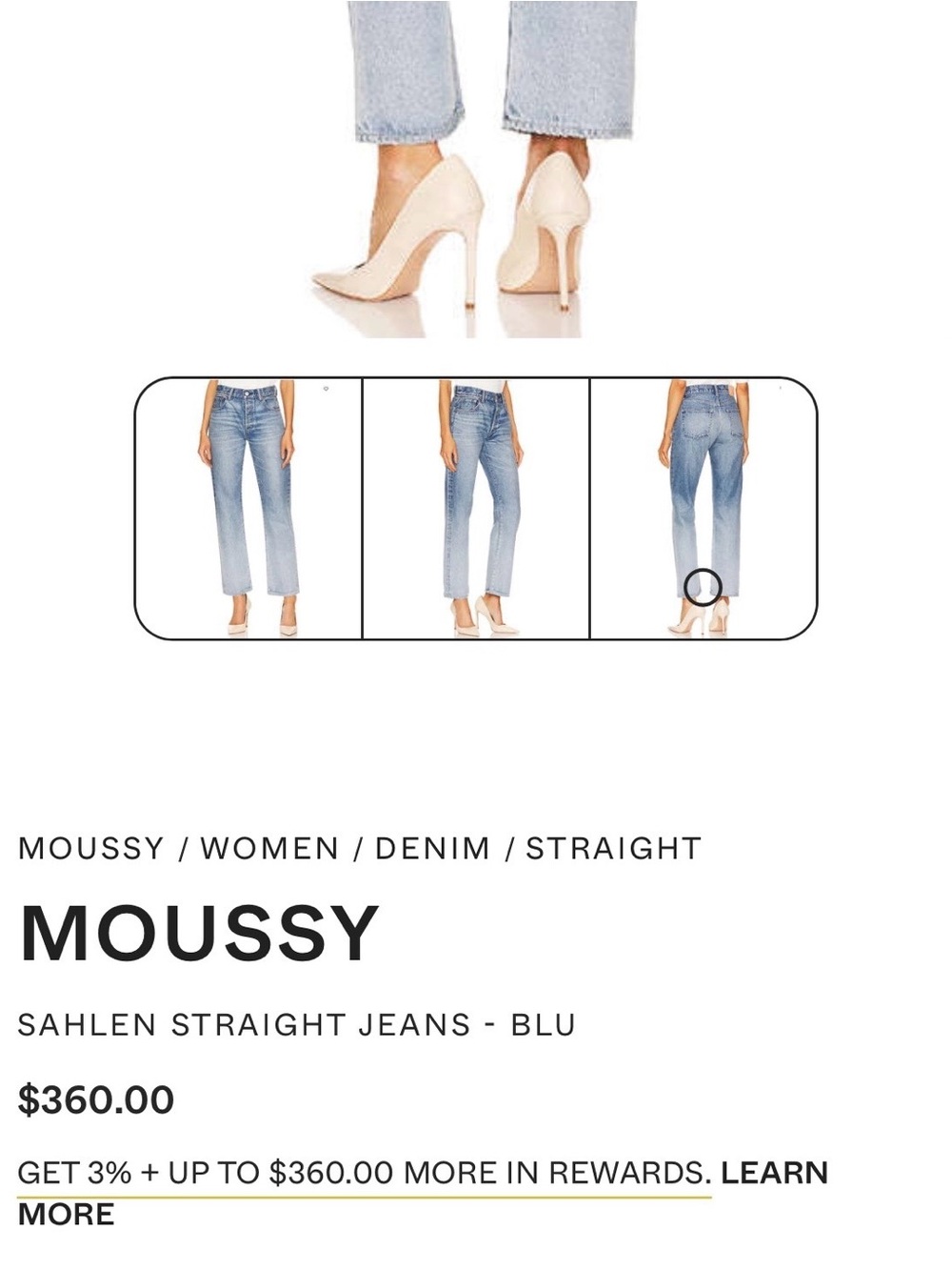 Moussy Women’s MV Sahlen Light Blue Straight-Leg Jeans size 29 - Picture 3 of 10